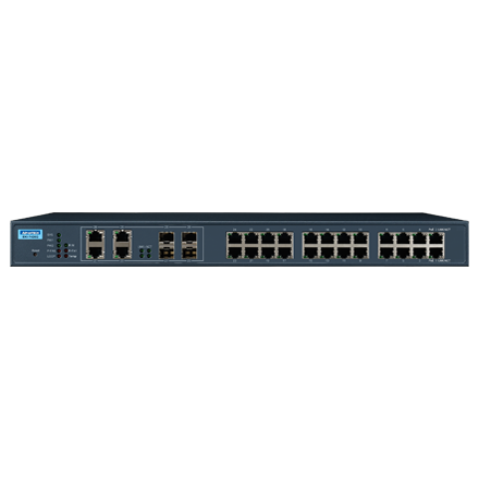 24 Gigabit + 4 Gigabit Combo Port PoE Managed Switch with Wide Temperature